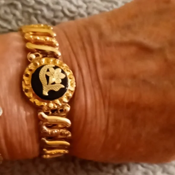 Antique 1/20 12k Gold filled bracelet & pendant - Picture 1 of 3